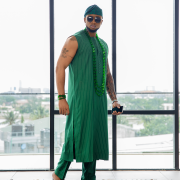 HAEL BOLD STRIPE KAFTAN