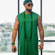 HAEL BOLD STRIPE KAFTAN