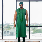 HAEL BOLD STRIPE KAFTAN